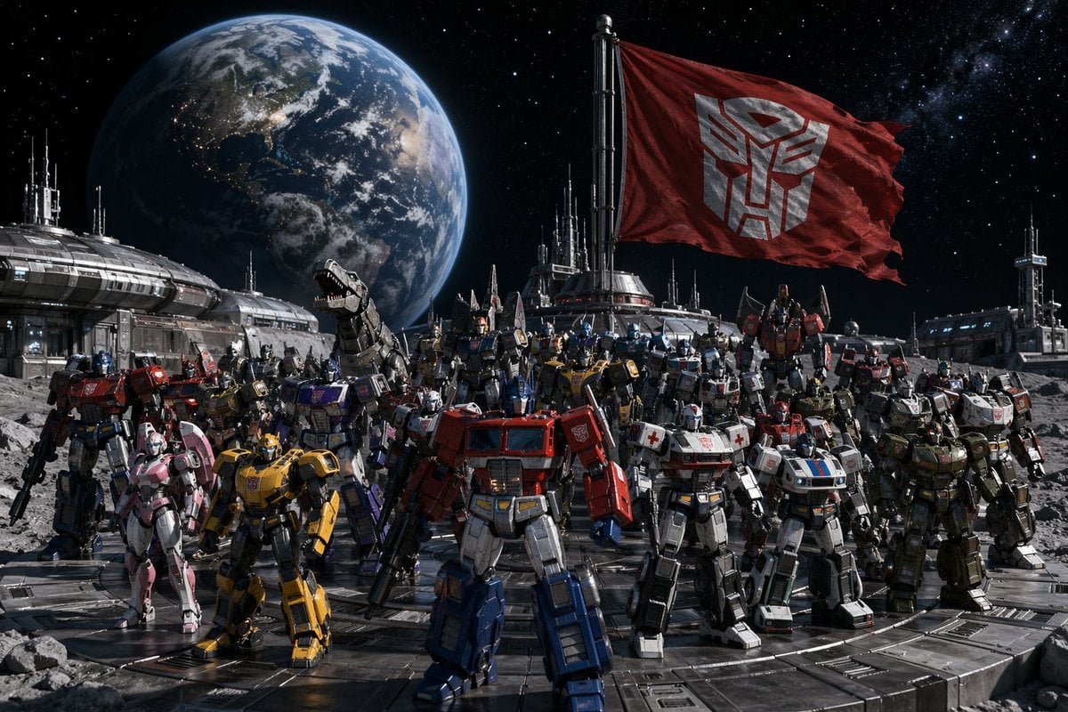 Autobots Assembled at Lunar Base