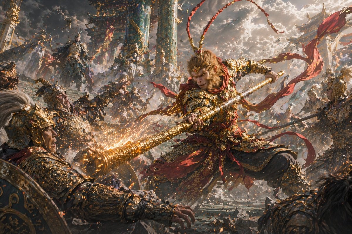 史诗奇幻孙悟空战斗场景