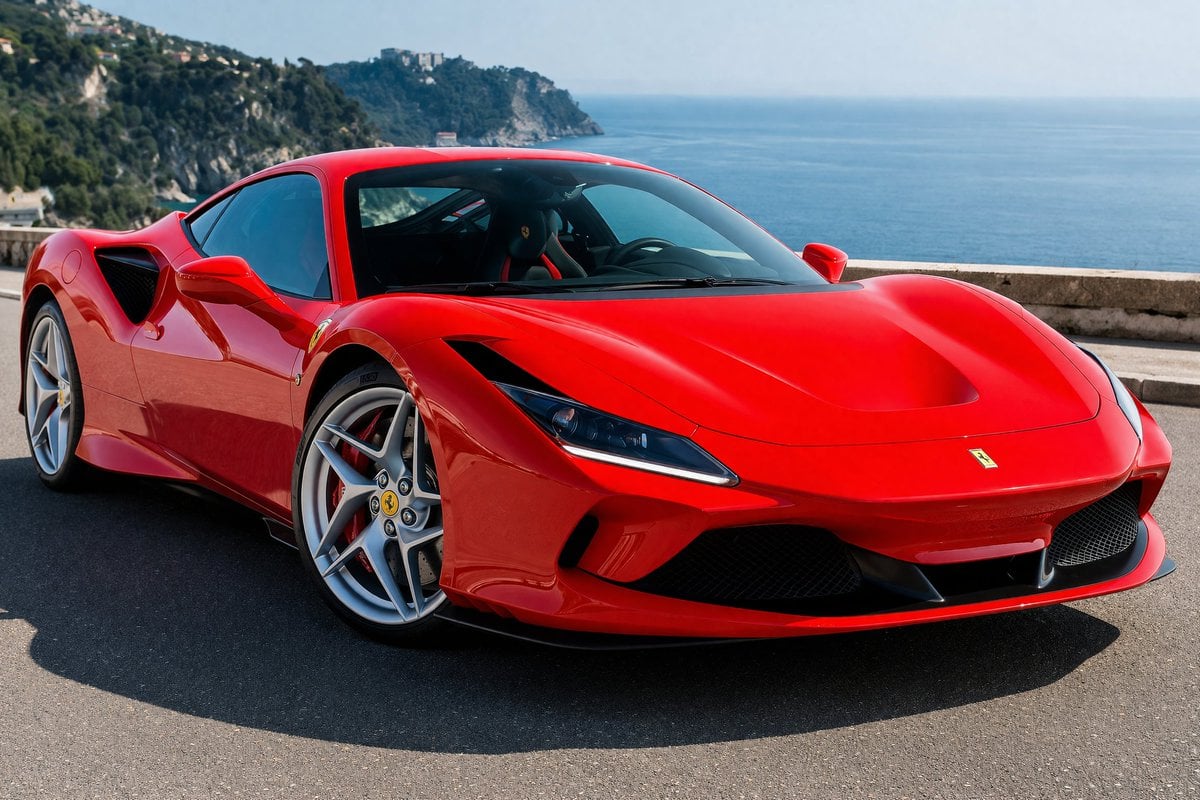 逼真的海岸跑车摄影