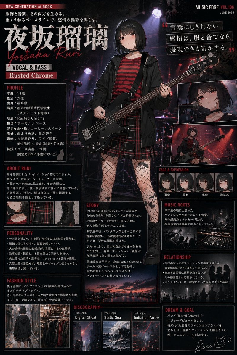 Music Magazine Character Profile