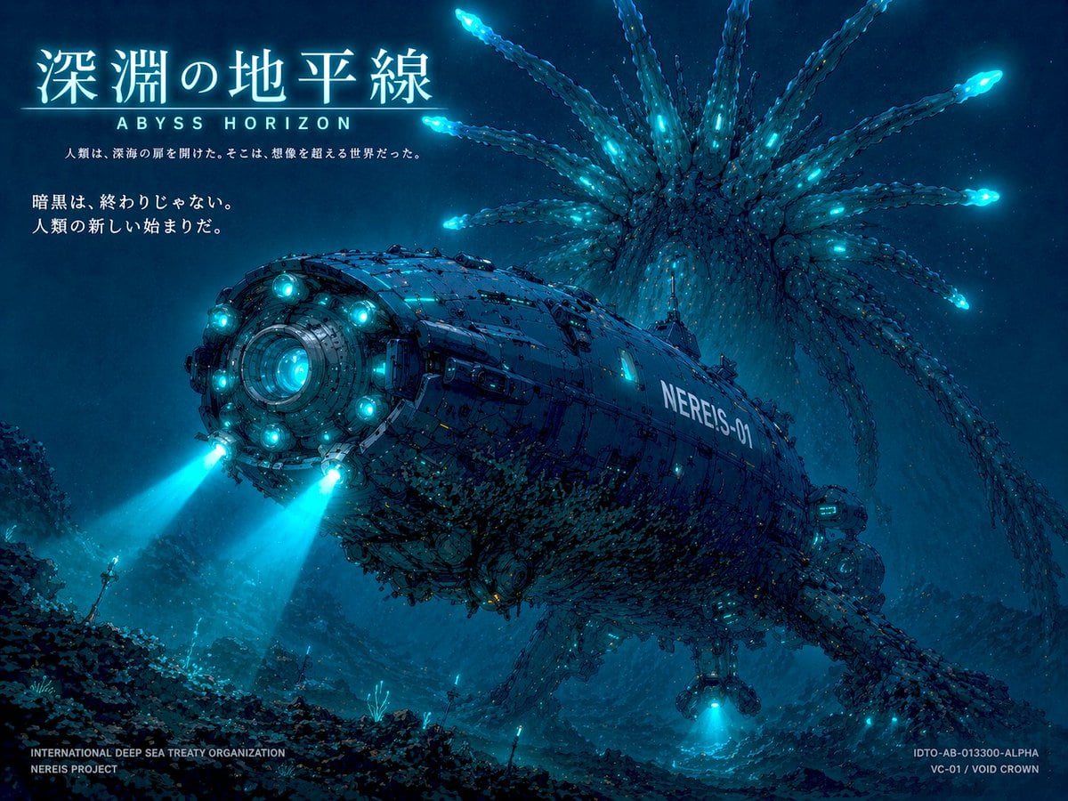 Sci-Fi Deep Sea Submarine Poster