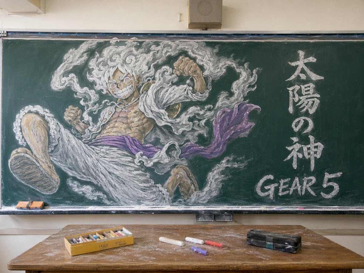 Gear 5 黑板教室壁画