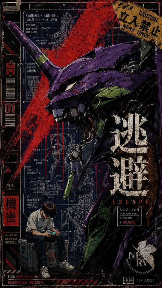 硬核风格 Evangelion Unit-01 海报