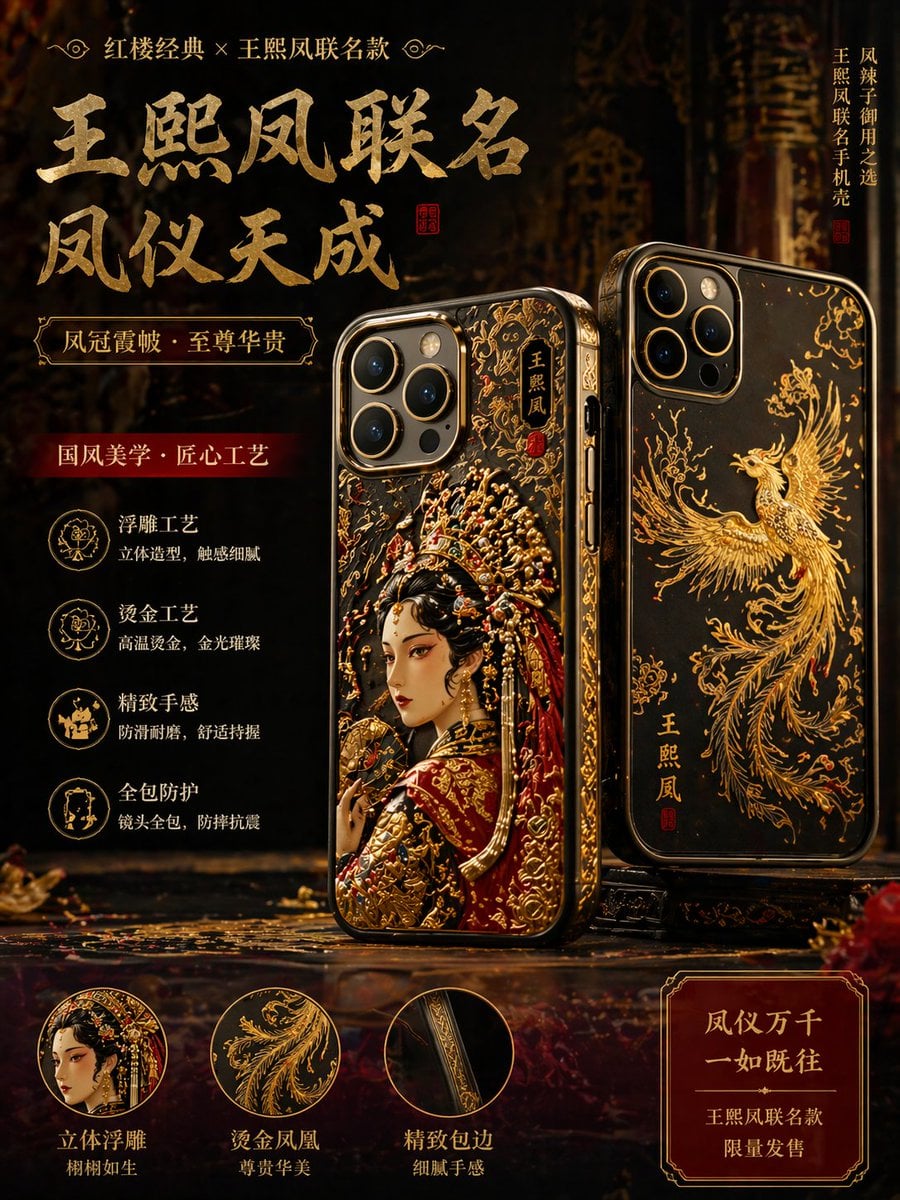 古典文学主题手机壳提示词