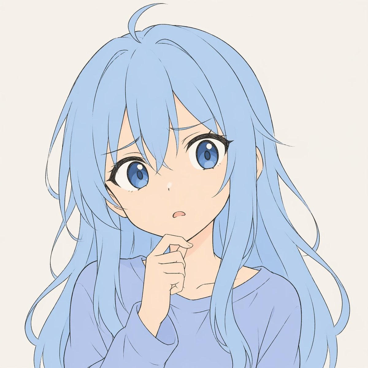 柔和色调动漫角色涂鸦