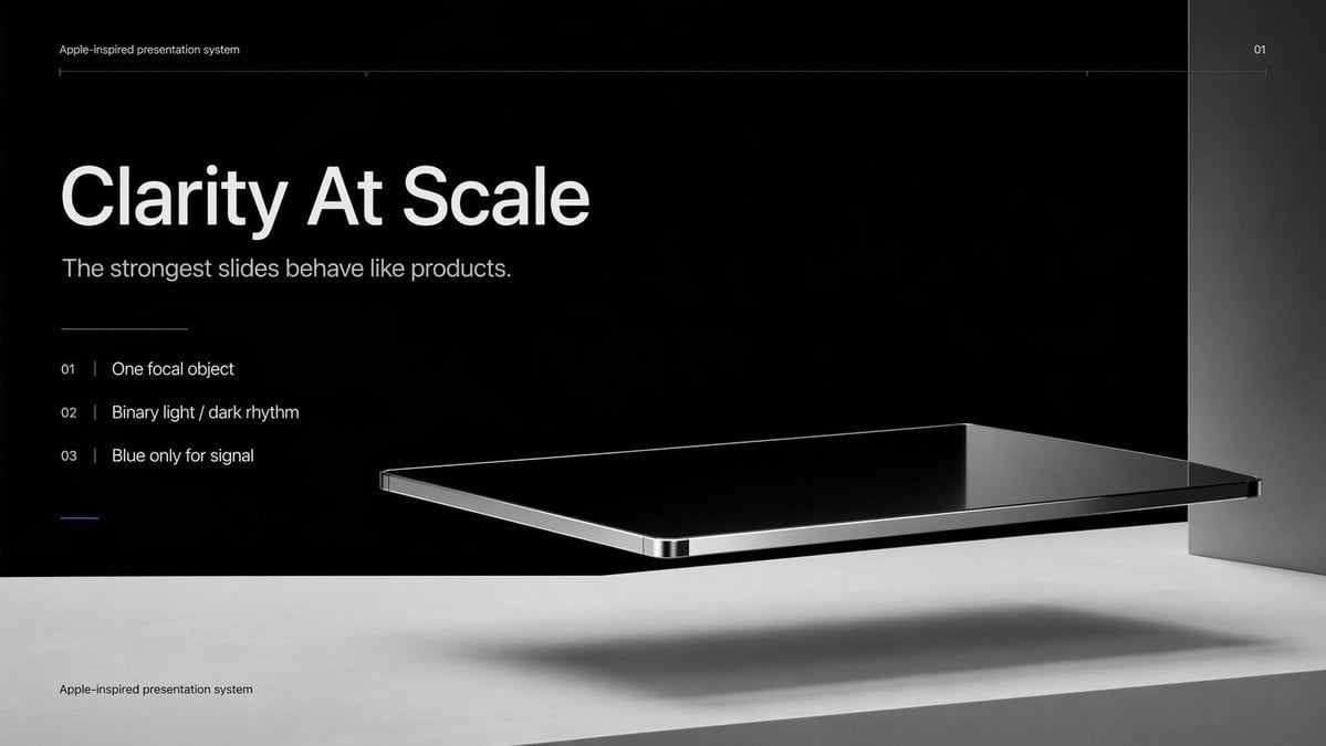 Apple 风格极简演示文稿封面