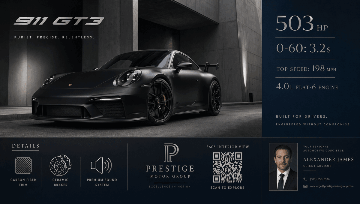 豪华 GT3 经销商海报