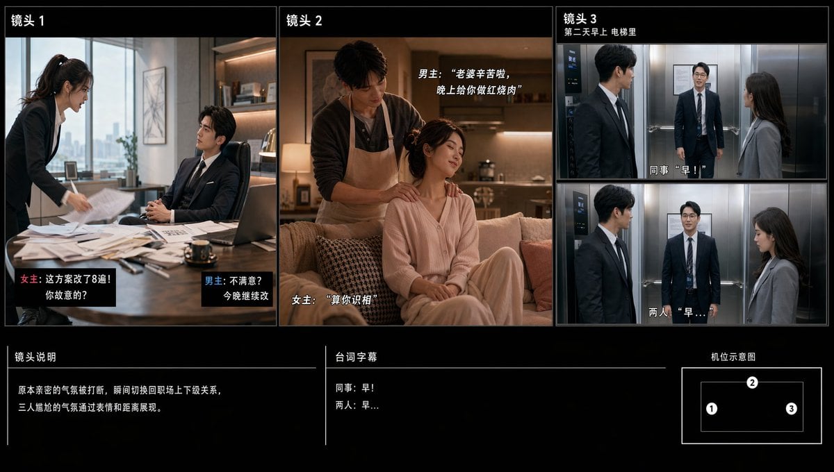 中文短剧分镜表