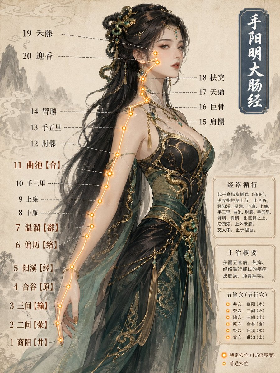 中医经络信息图