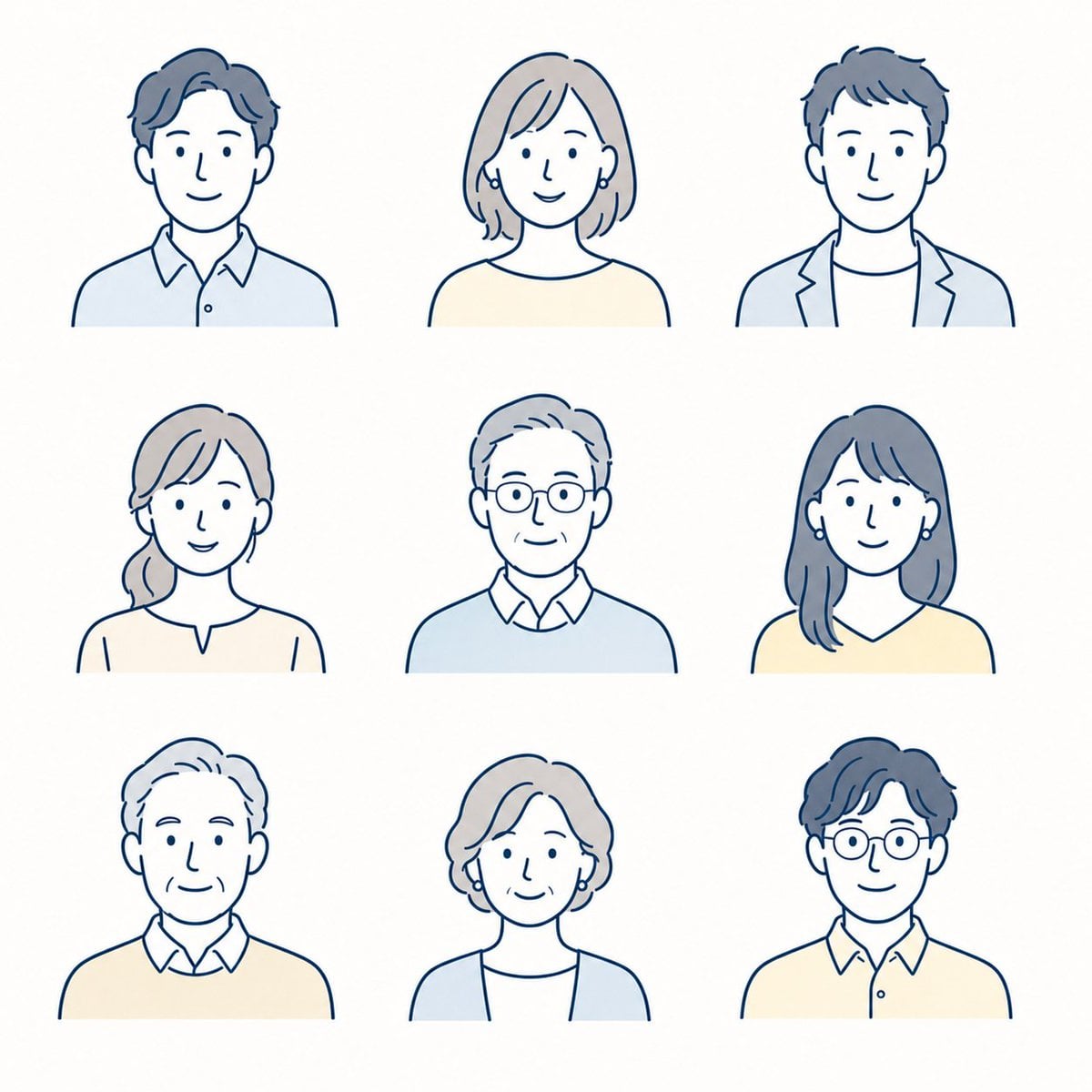 极简企业风头像精灵图