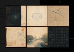 信息图 / 教育视觉 - 暖色示意图设计系统板