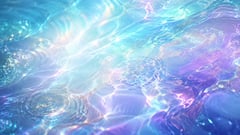 社交媒体帖子 - 虹彩液体波纹壁纸