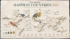 信息图 / 教育视觉 - 折纸风格全球信息图