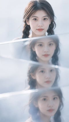 产品营销 - 雾面玻璃反射人像