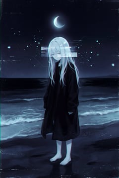 社交媒体帖子 - 黑暗阈限动漫插画