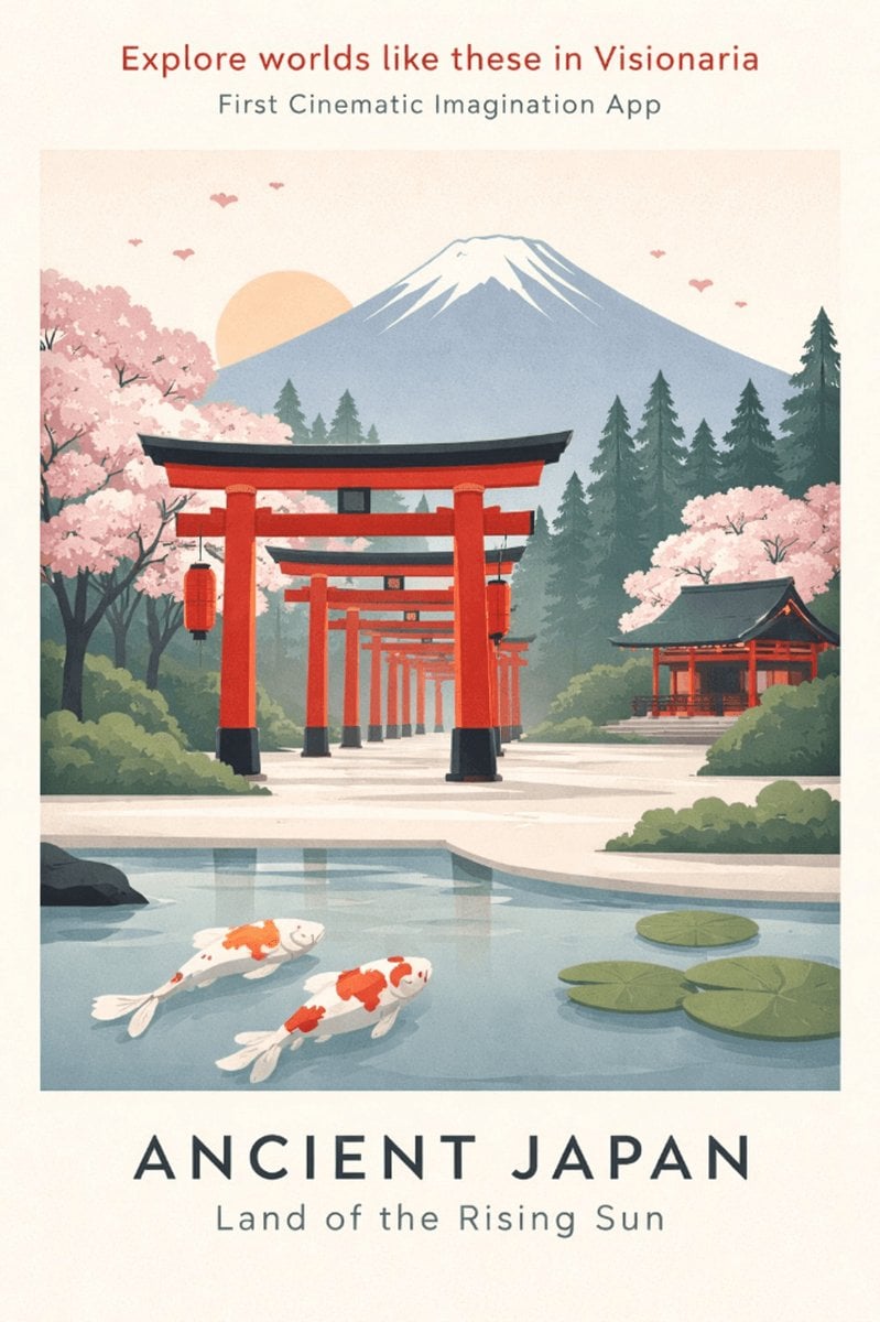 古代日本旅行海报