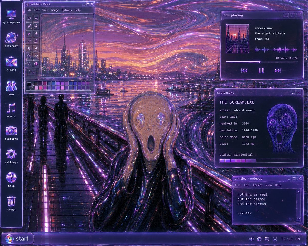 Y2K 未来主义《呐喊》桌面
