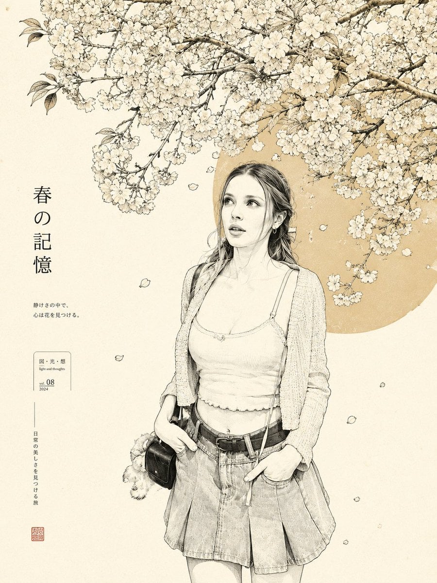 极简日式线条艺术转换