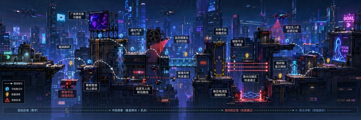 超宽横版游戏关卡概念