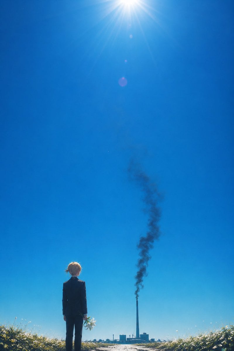 空灵的夏日天空插画