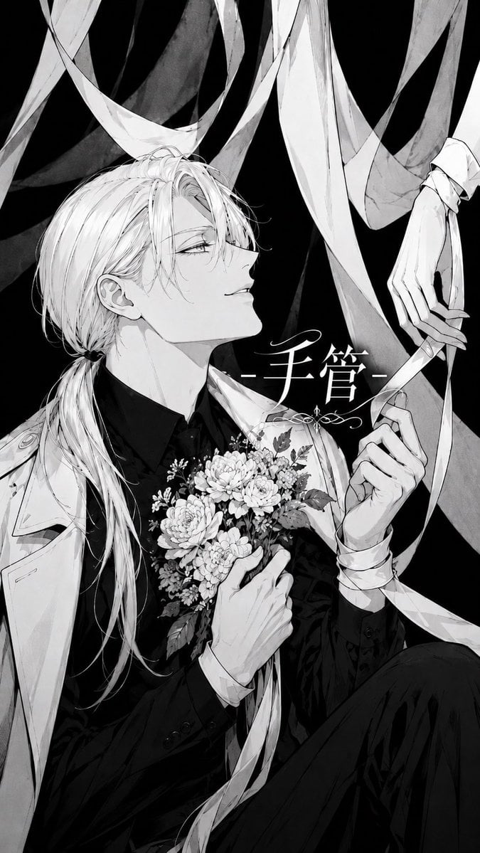 单色丝带漫画封面