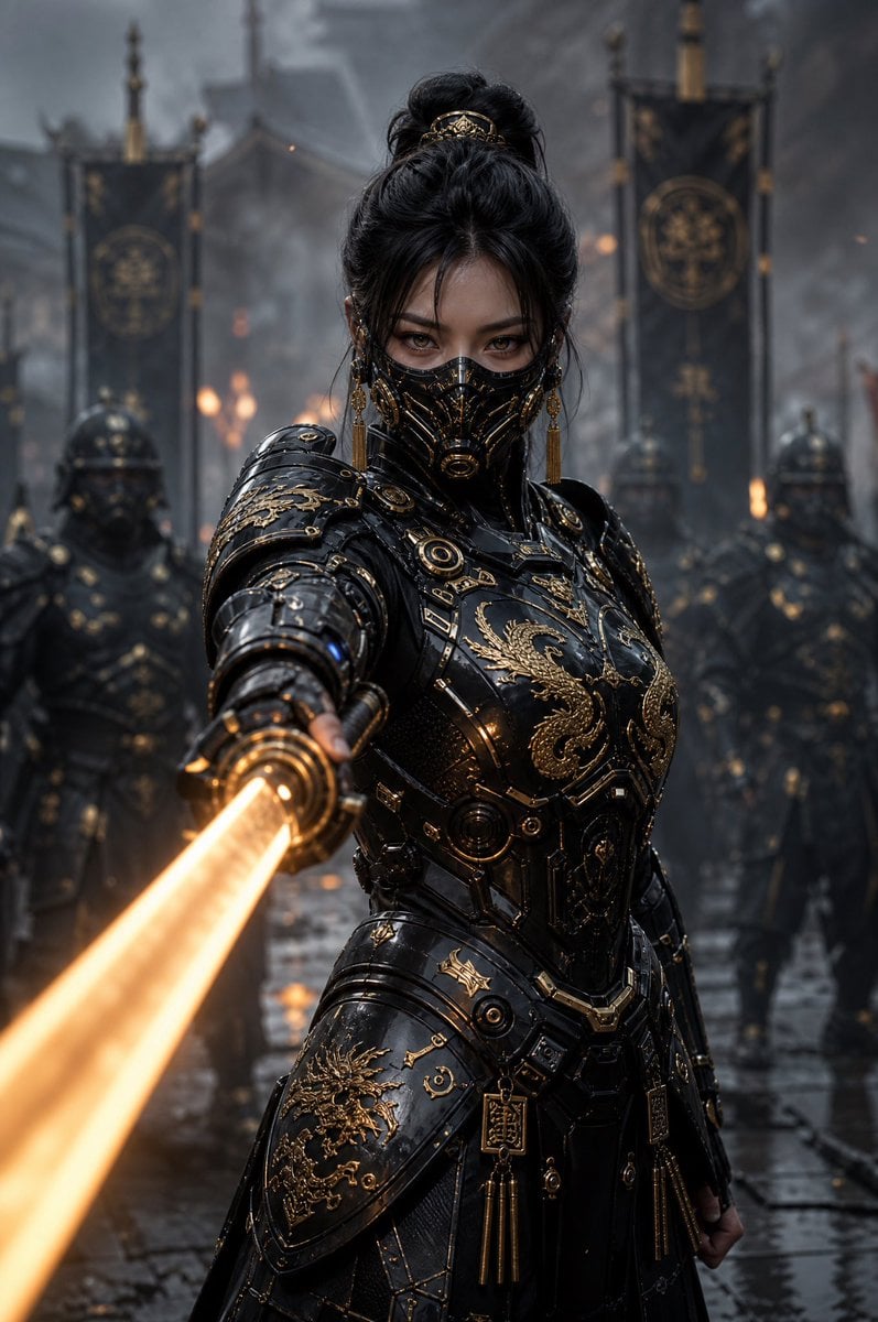 赛博武士女皇肖像