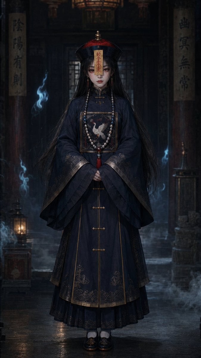 暗黑僵尸寺庙肖像