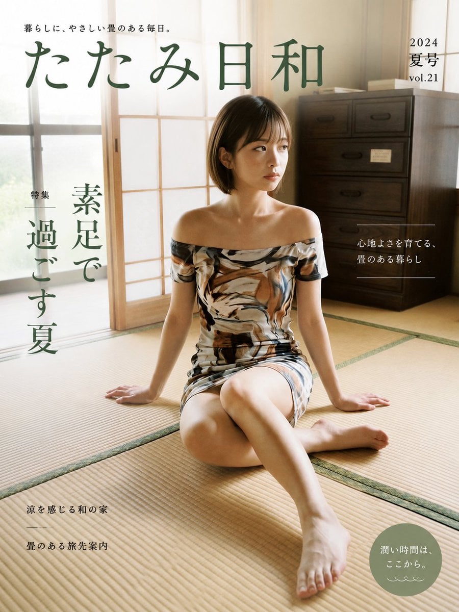日式榻榻米生活方式杂志封面