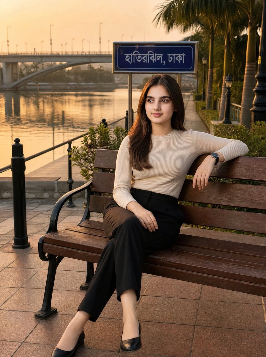 Hatirjheel 黄金时刻时尚人像