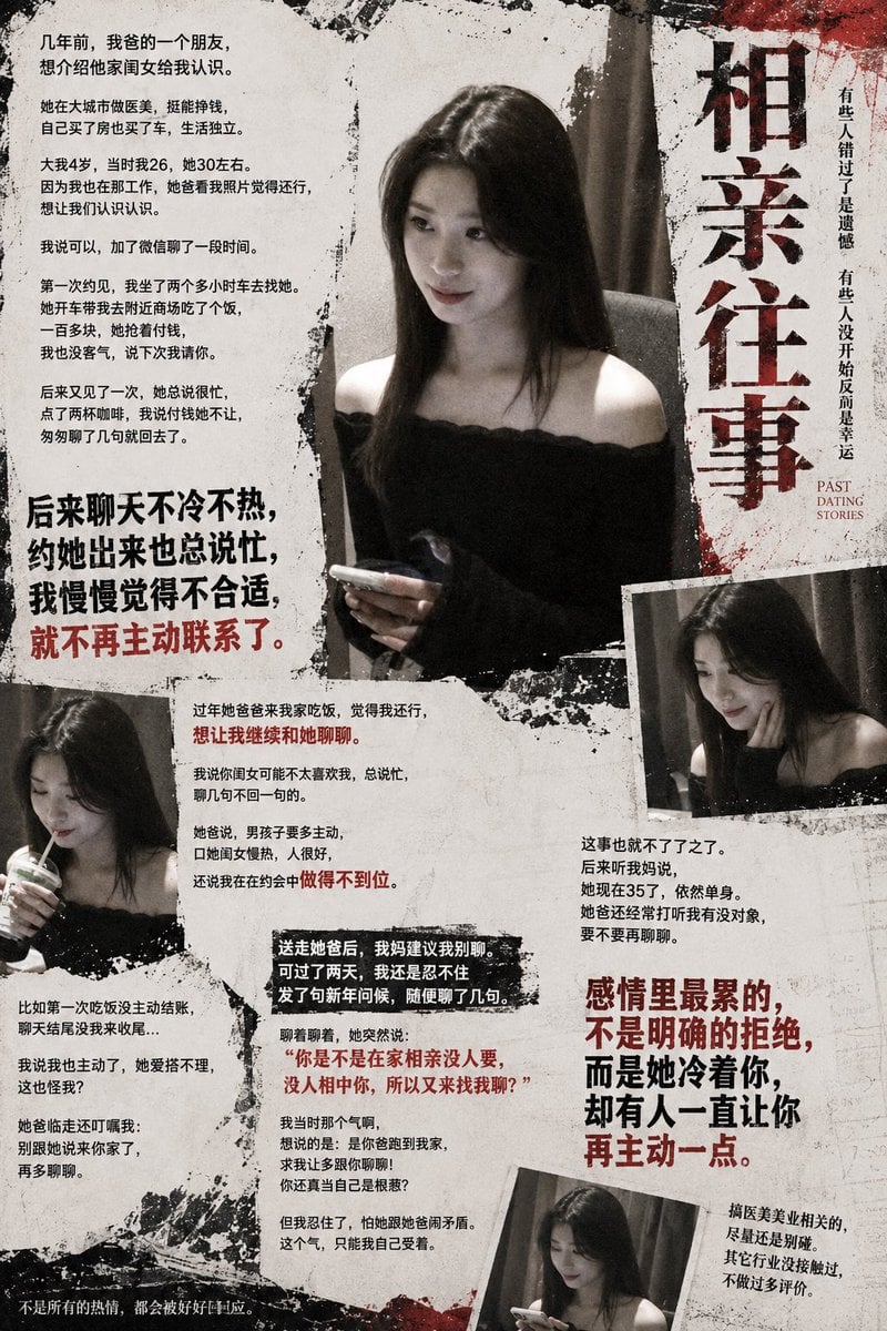 颓废风相亲往事海报