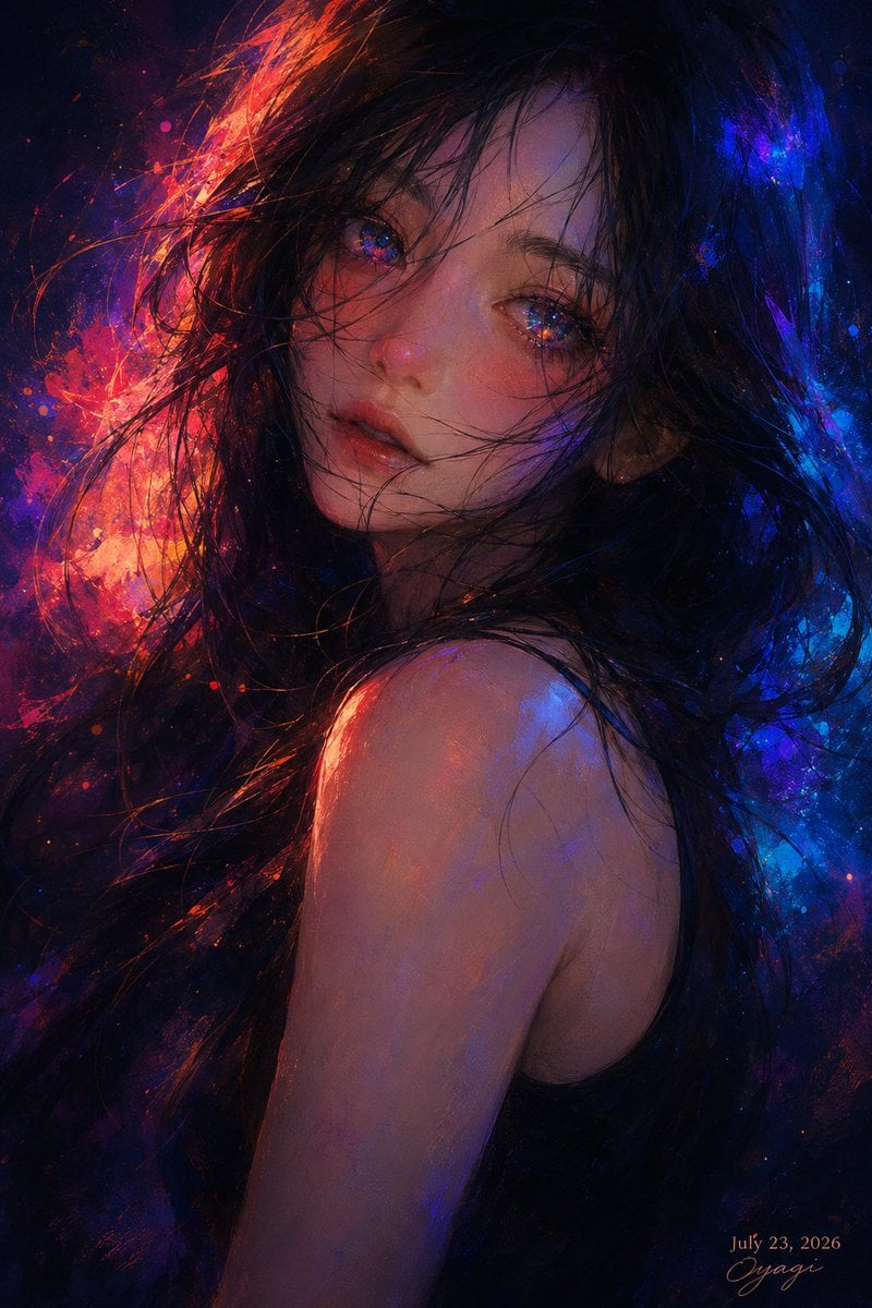 霓虹宇宙动漫肖像