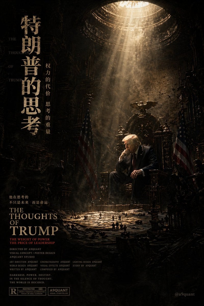 围绕【主题】自动生成一张顶级暗黑史诗概念海报 / 电影感信息图海报