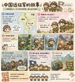 用可爱的风格讲述中国远征军的历史故事 用波普风格讲述金刚经