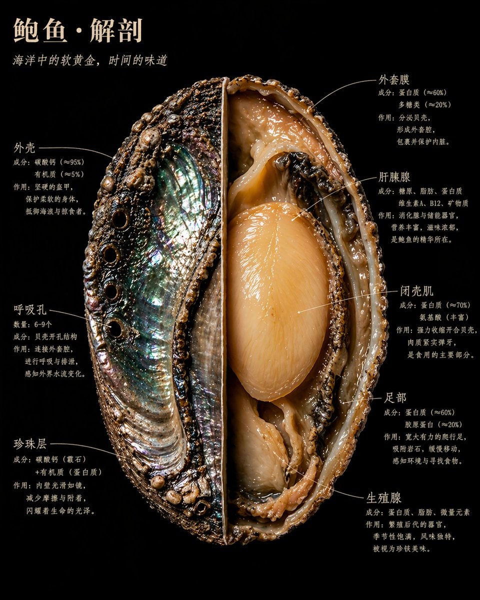 Naturalist-Style Food Specimen Cross-Section