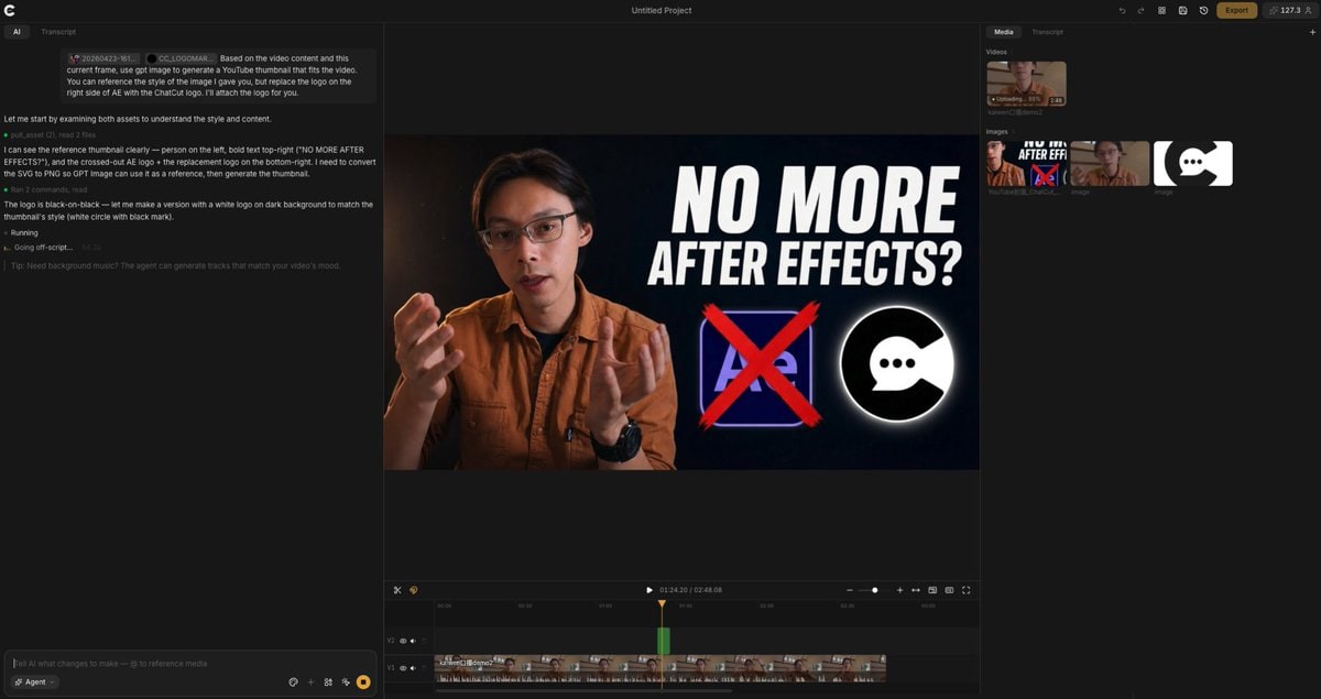 Based on the video content and this current frame, use GPT to generate a YouT...