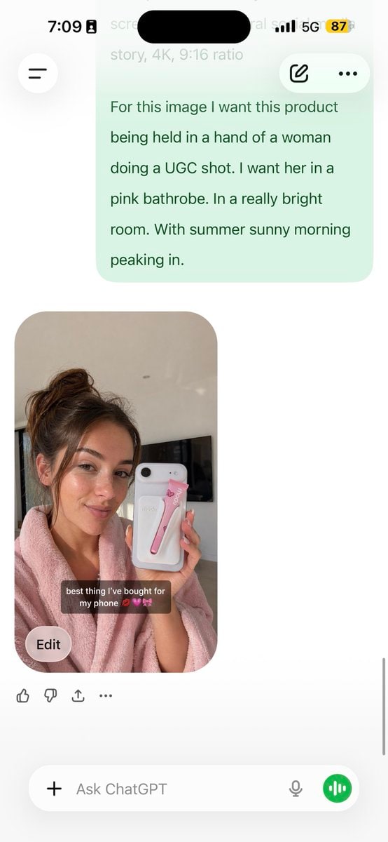 analyze this photo and give me a detailed JSON prompt that recreates it. brea...