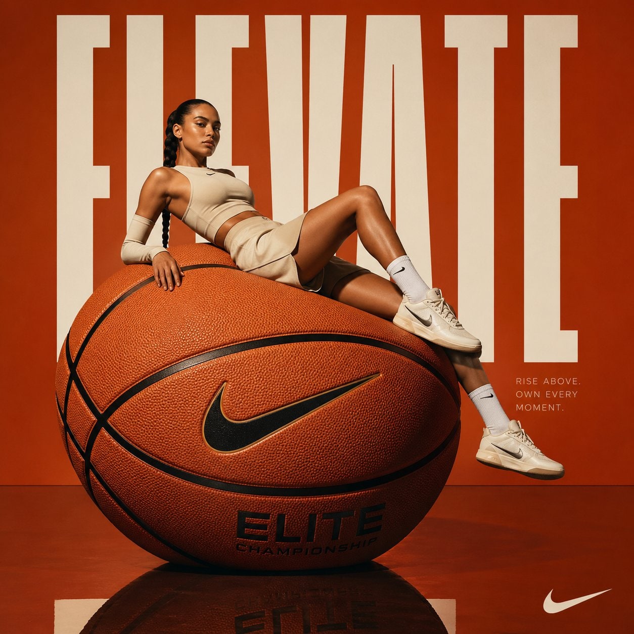 Avant-Garde Basketball Sculpture Sports Fashion Ad