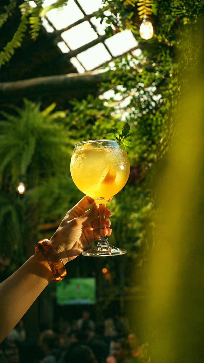 Golden Cocktail in Greenhouse Bar