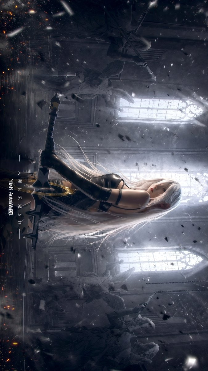 Gothic Android Warrior Cathedral Key Art