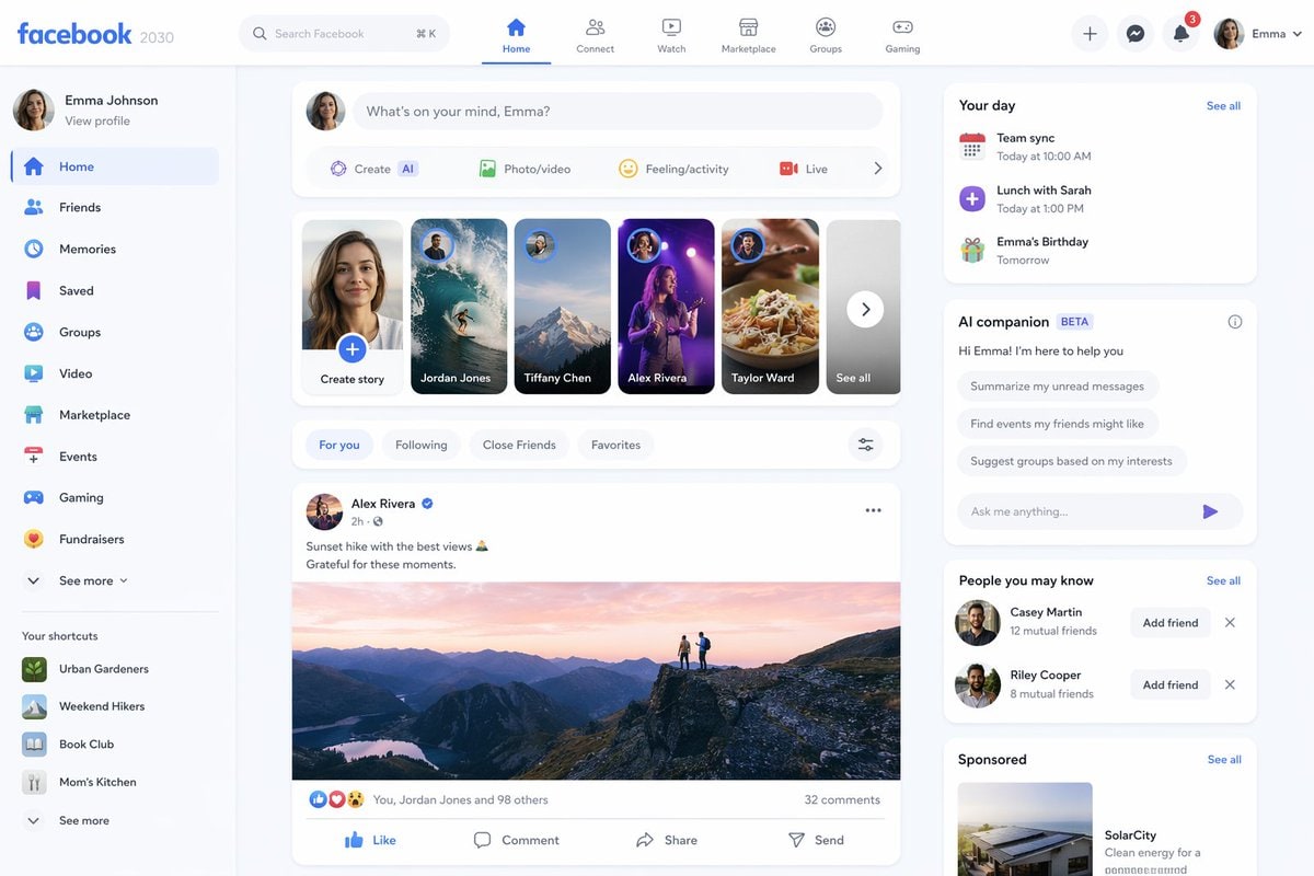 Facebook 2030 年预测