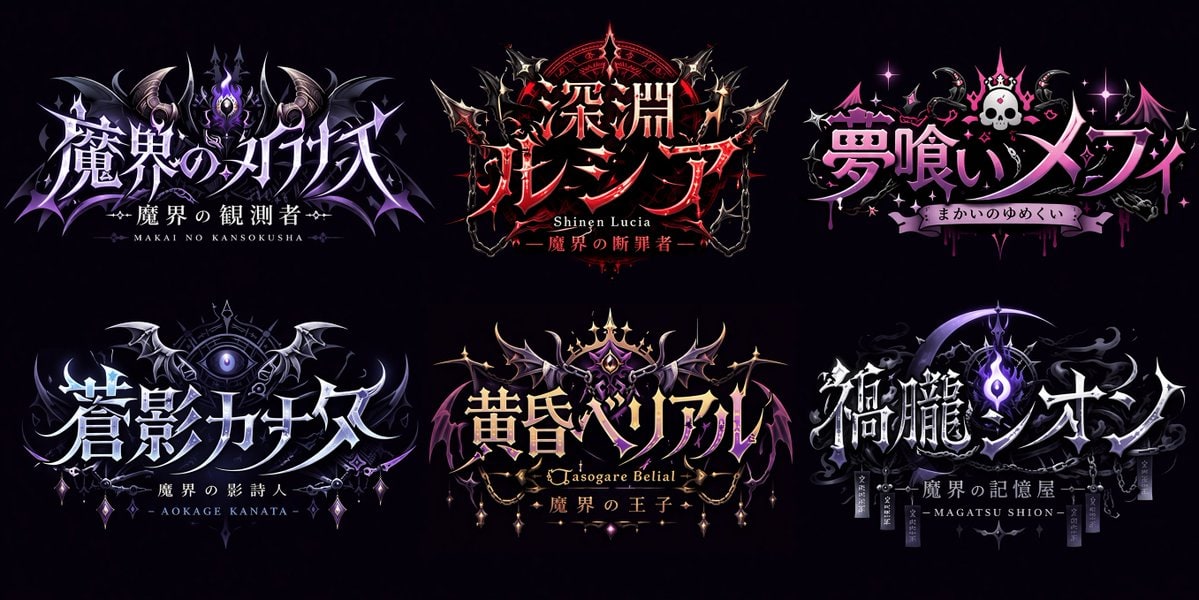 哥特风 VTuber Logo 网格