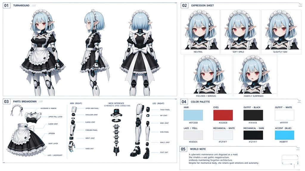 赛博格角色参考图表