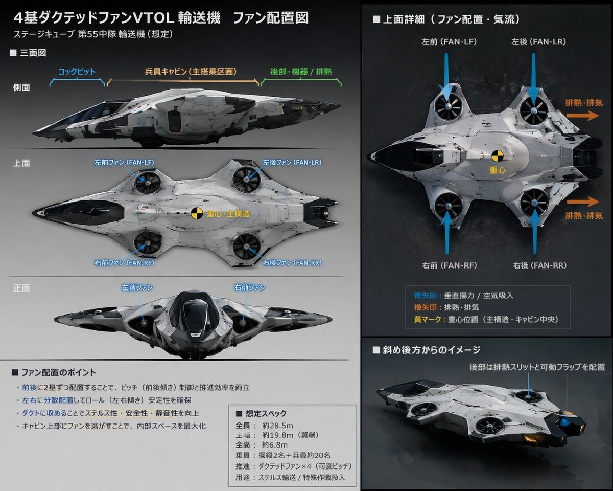 科幻 VTOL 飞行器技术规格表