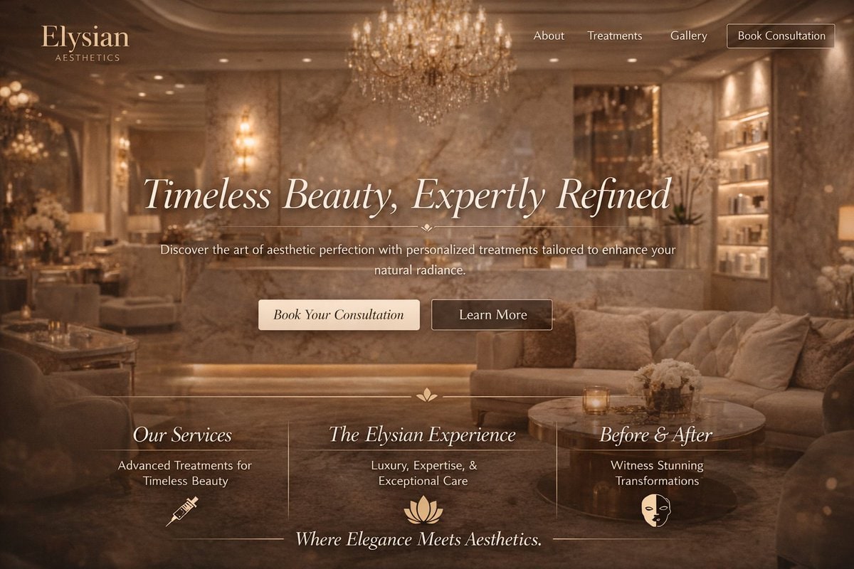 高端医美诊所网站设计样稿