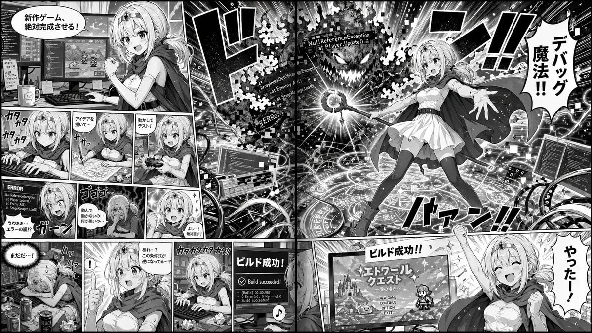 Manga Spread: Fantasy Game Developer