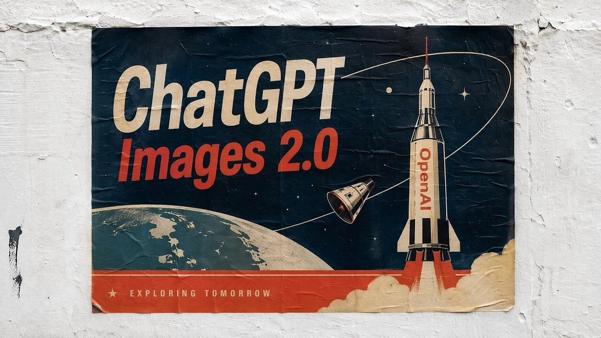 Retro ChatGPT Images 2.0 太空海报
