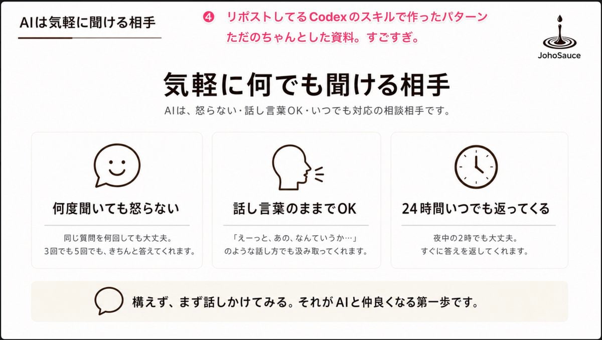 信息图 / 教育视觉 - 日语AI对话幻灯片