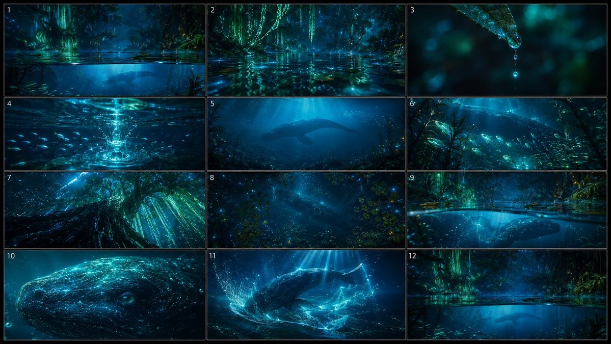 漫画/故事板 - 生物发光水生生物故事板