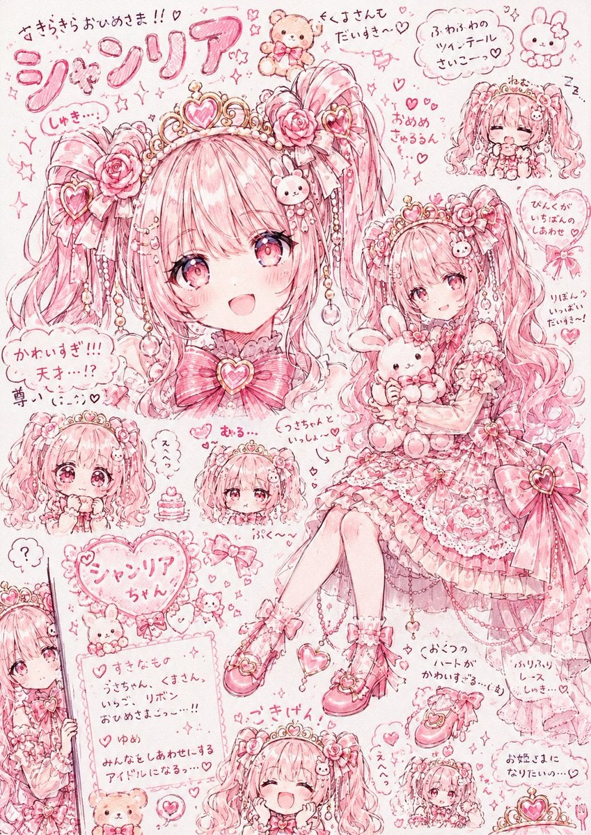 漫画/故事板 - 粉色公主偶像角色拼贴