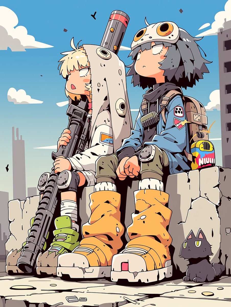 漫画/故事板 - 动漫废土拾荒少年
